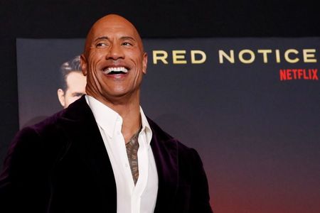 Dwayne Johnson na pré-estreia de “Red Notice”, em Los Angeles