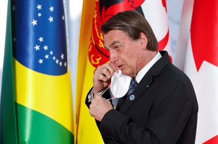 Presidente Jair Bolsonaro durante encontro do G20 em Roma