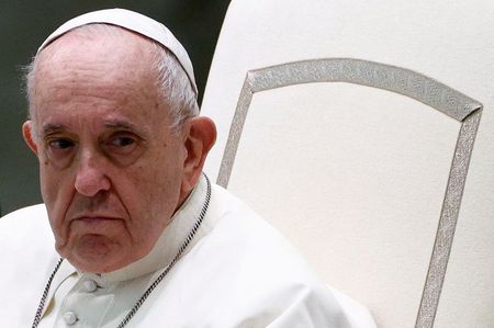 Papa Francisco durante audiência semanal no Vaticano