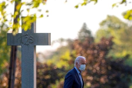 Presidente dos EUA, Joe Biden, chega a igreja em Greenville, no Estado norte-americano de Delaware
