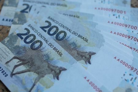 Notas de 200 reais em Brasília