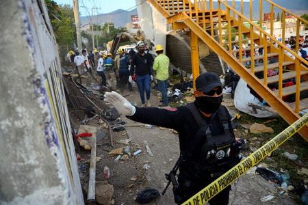 Local do acidente que deixou dezenas de pessoas mortas em Tuxtla Gutierrez, no Estado de Chiapas, México
