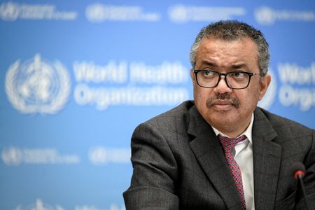 Diretor-geral da Organização Mundial da Saúde, Tedros Adhanom Ghebreyesus, durante cerimônia em Genebra
