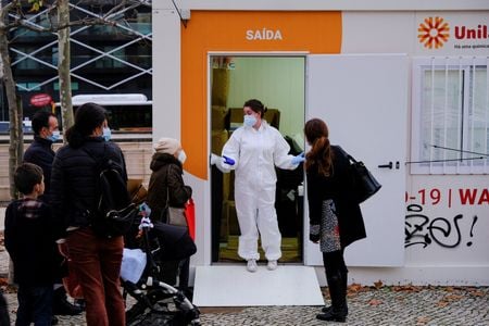 Local de testagem da Covid-19 em Lisboa