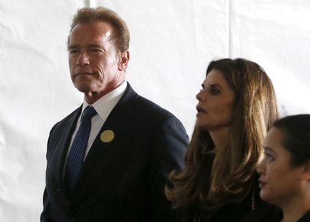 Ex-governador da Califórnia Arnold Schwarzenegger e a então esposa, Maria Shriver