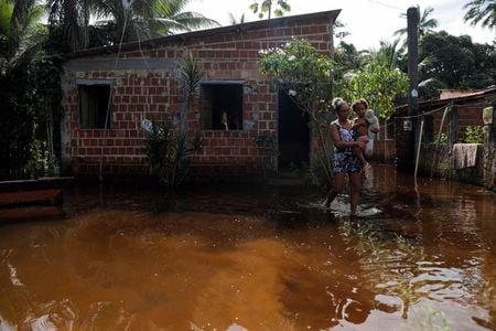Enchente em Ilhéus, no sul da Bahia