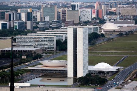Vista aérea do Congresso Nacional em Brasília