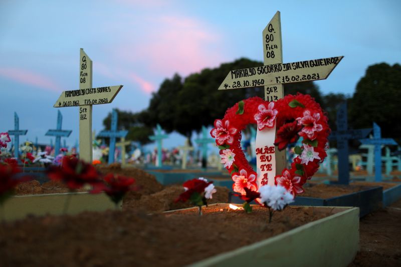 Túmulo de vítima da Covid-19 em Manaus (AM)