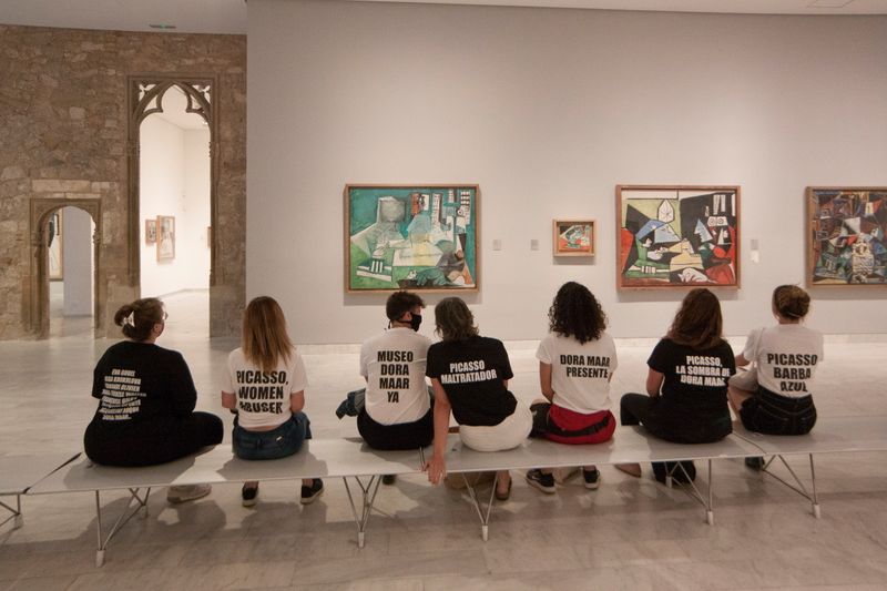 Protesto no Museu Picasso em Barcelona