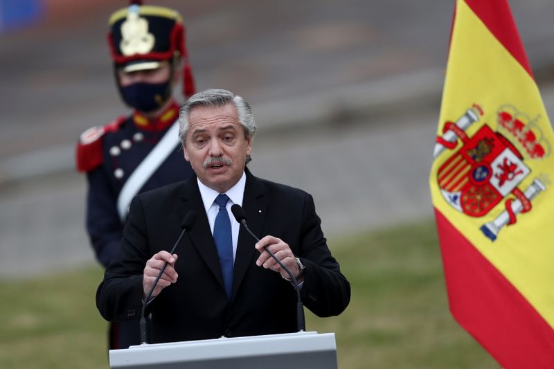 Presidente argentino Alberto Fernández em Buenos Aires REUTERS/Agustin Marcarian