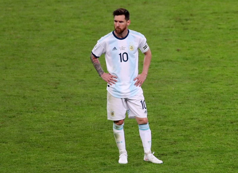 Lionel Messi durante semifinal da Copa América de 2019 entre Brasil e Argentina