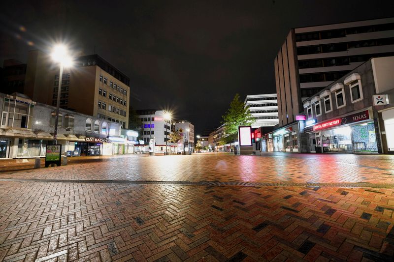 Ruas de Hamburgo durante lockdown