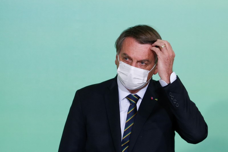 Presidente Jair Bolsonaro durante cerimônia no Palácio do Planalto