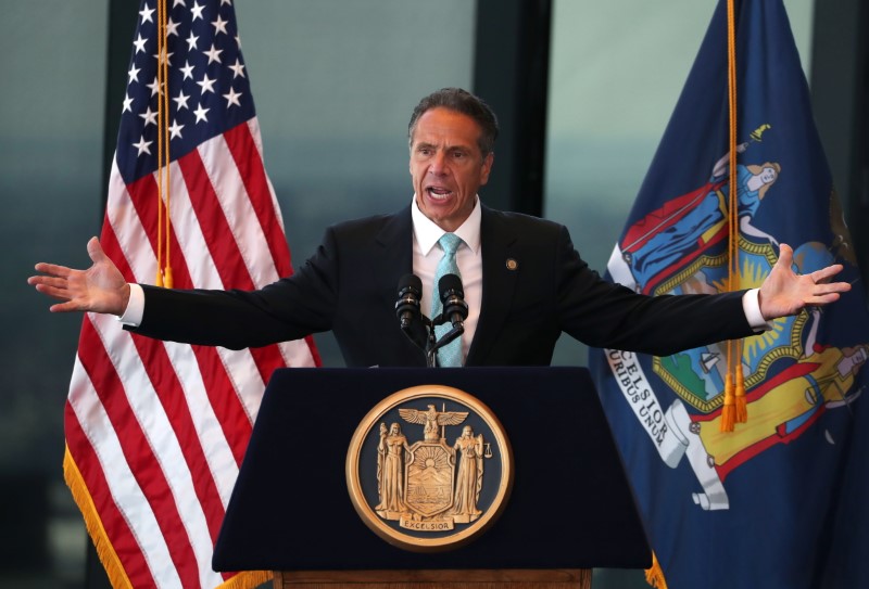 Governador de NY Andrew Cuomo fala no World Trade Center