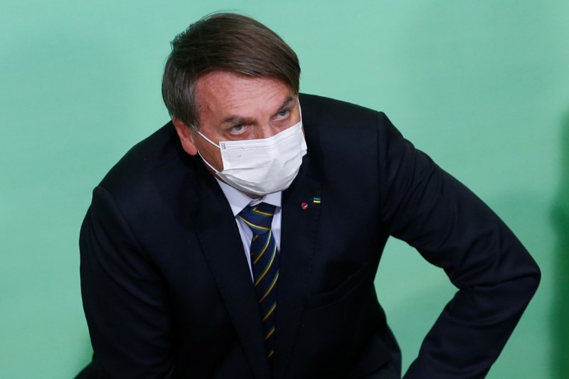 Presidente Jair Bolsonaro durante cerimônia no Palácio do Planalto