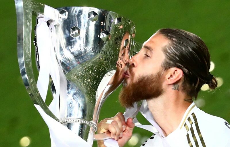 Sérgio Ramo comemora Campeonato Espanhol
