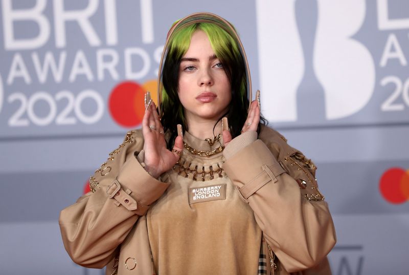 Cantora Billie Eilish em Londres Cantora Billie Eilish em Londres