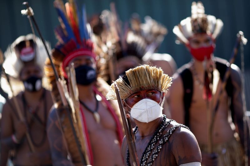 Protesto de indígenas em Brasília