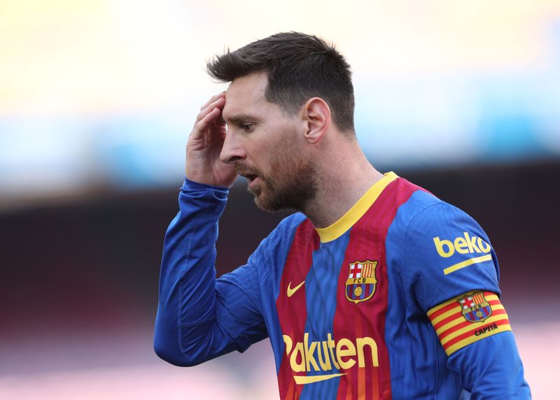 Messi em jogo do Barcelona contra Atlético de Madri
