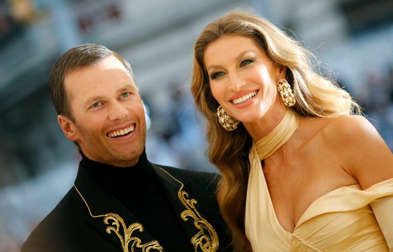 Gisele Bundchen e Tom Brady em evento de gala em 2018