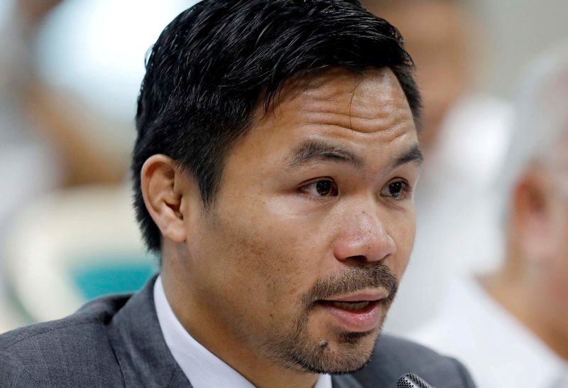 Ex-boxeador e parlamentar das Filipinas Manny Pacquiao
