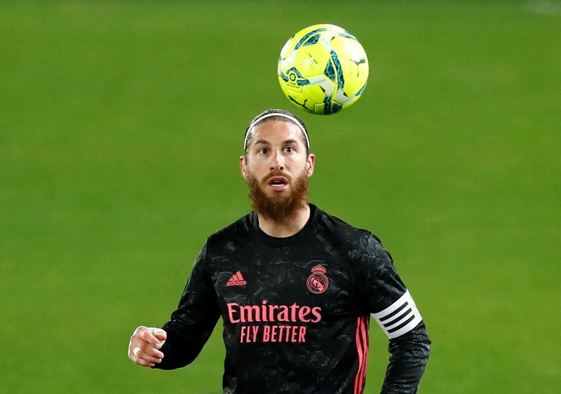 Zagueiro Sergio Ramos em partida do Real Madrid