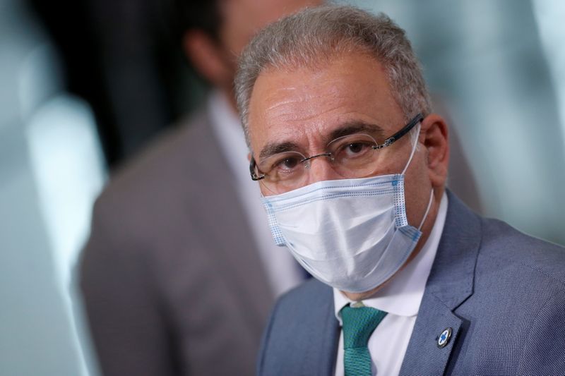 Ministro da Saúde, Marcelo Queiroga, durante cerimônia no Palácio do Planalto