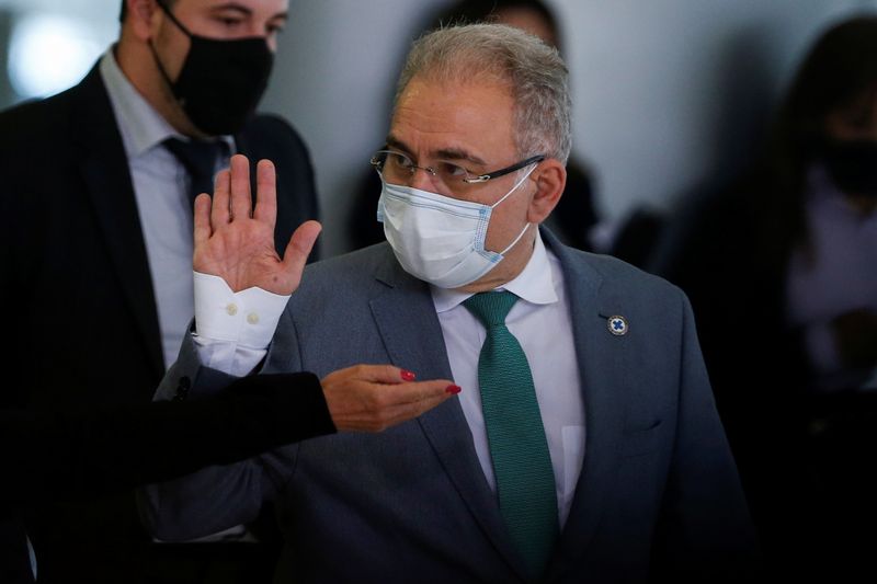 Ministro da Saúde, Marcelo Queiroga, durante cerimônia no Palácio do Planalto