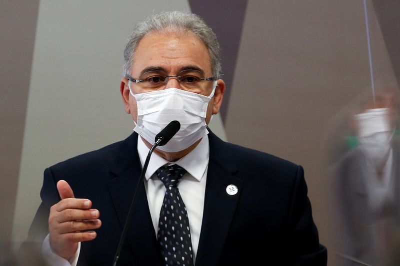Ministro da Saúde, Marcelo Queiroga, durante sessão da CPI da Covid no Senado