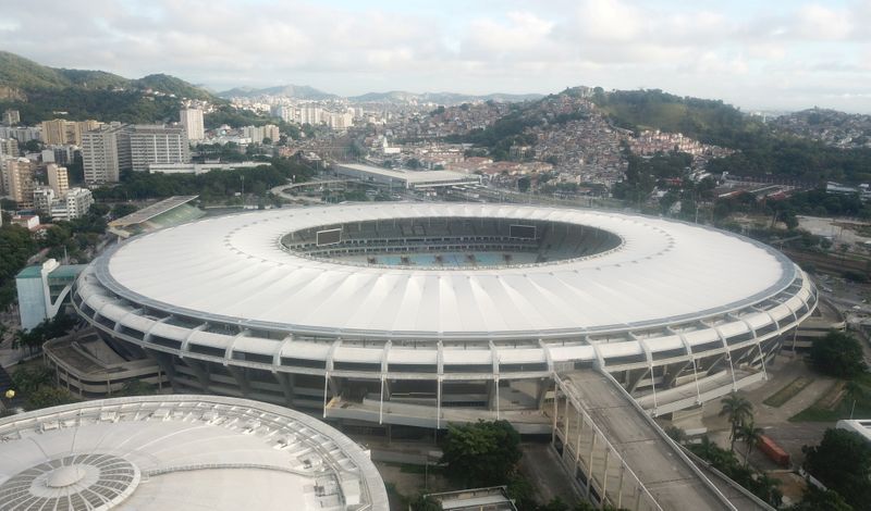 Vista aérea do Maracanã, no Rio de Janeiro