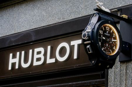Logo da marca de relógios Hublot em Zurique