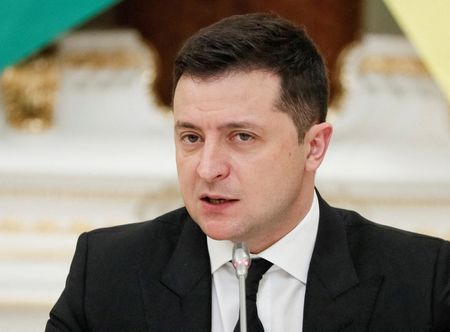Presidente da Ucrânia, Volodymyr Zelenskiy, em Kiev