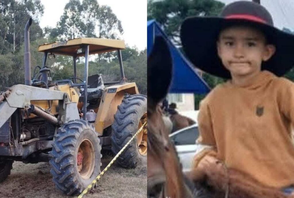 crianca-morre-trator