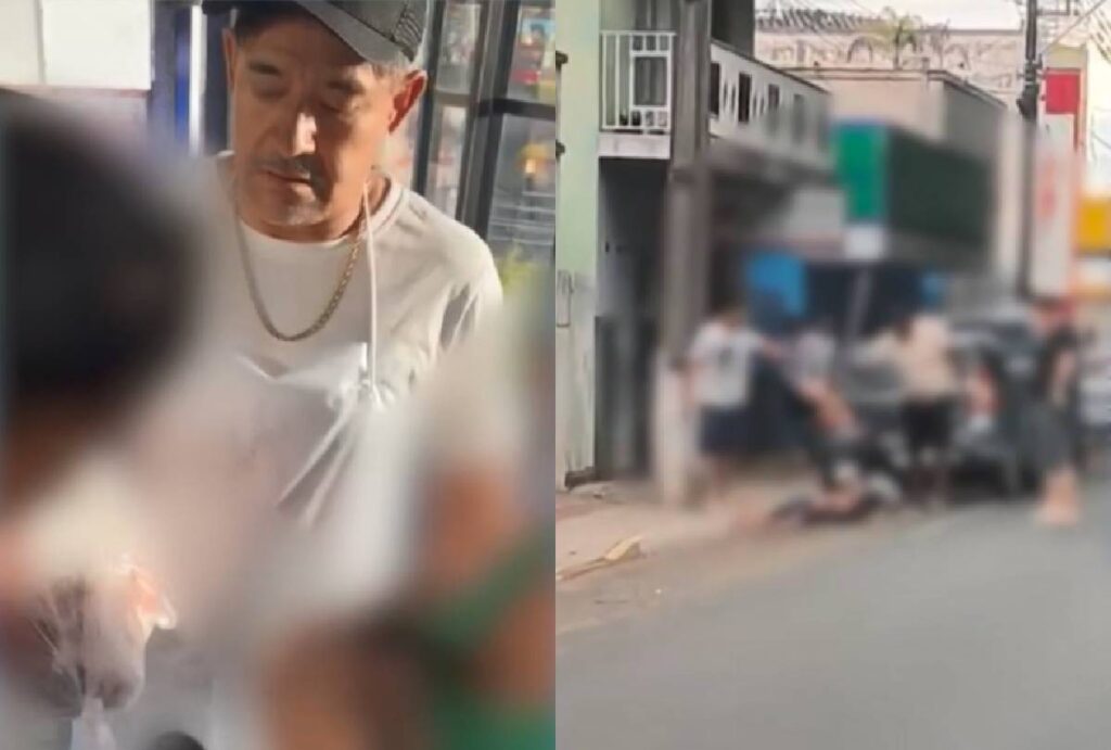 Vídeo mostra comerciante impedindo furto e sendo agredido por familiares da suspeita