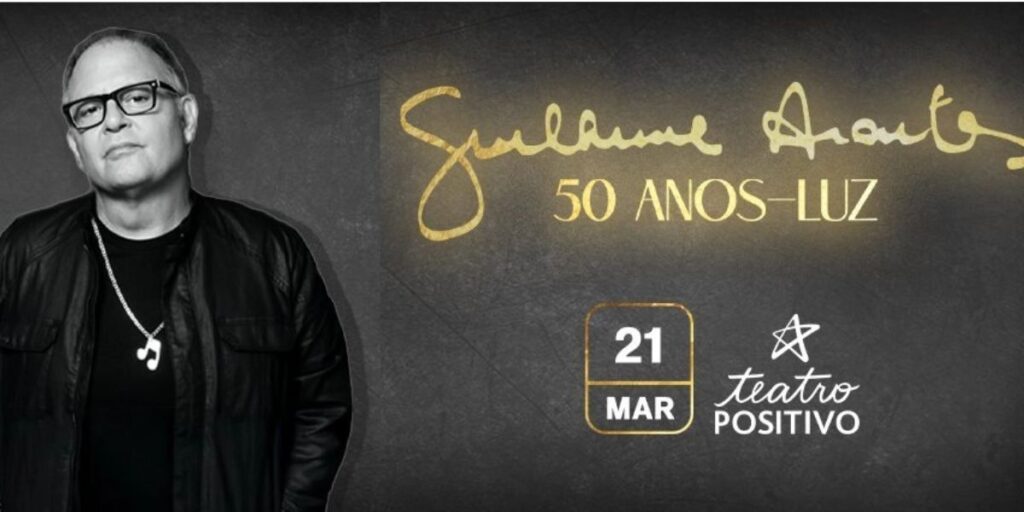 Poster show Guilerme Arantes em Curitiba.