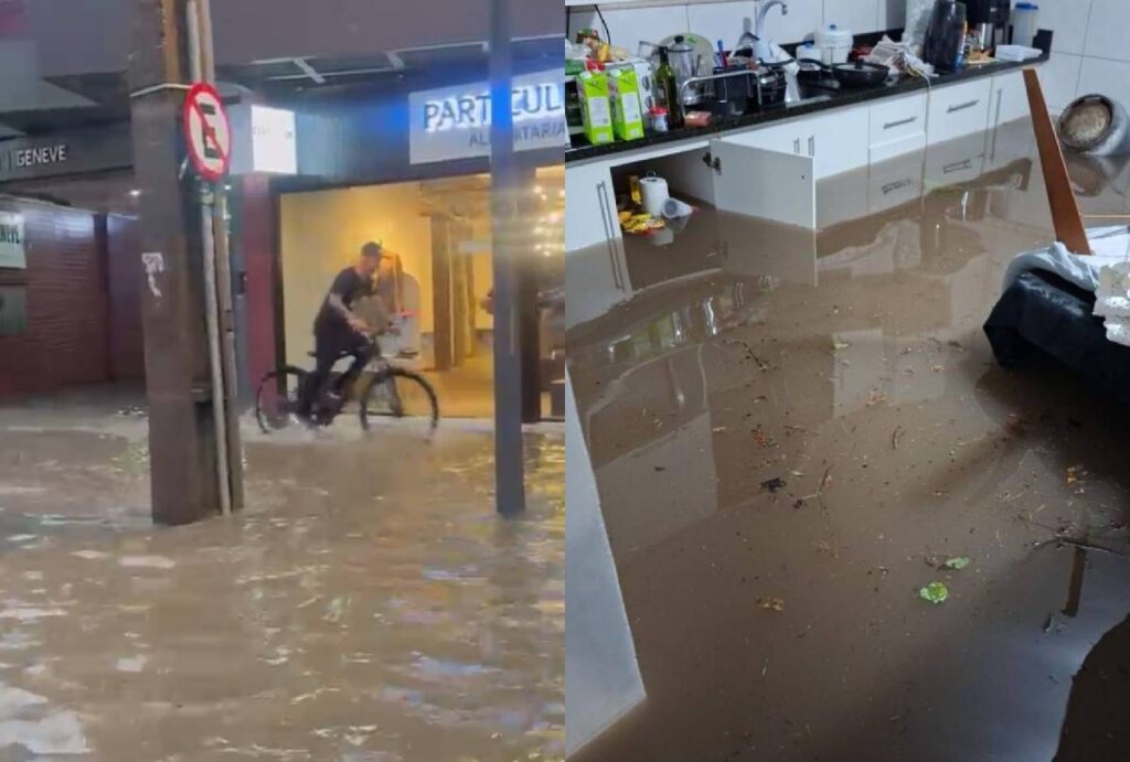 Estragos causados pela chuva em Curitiba