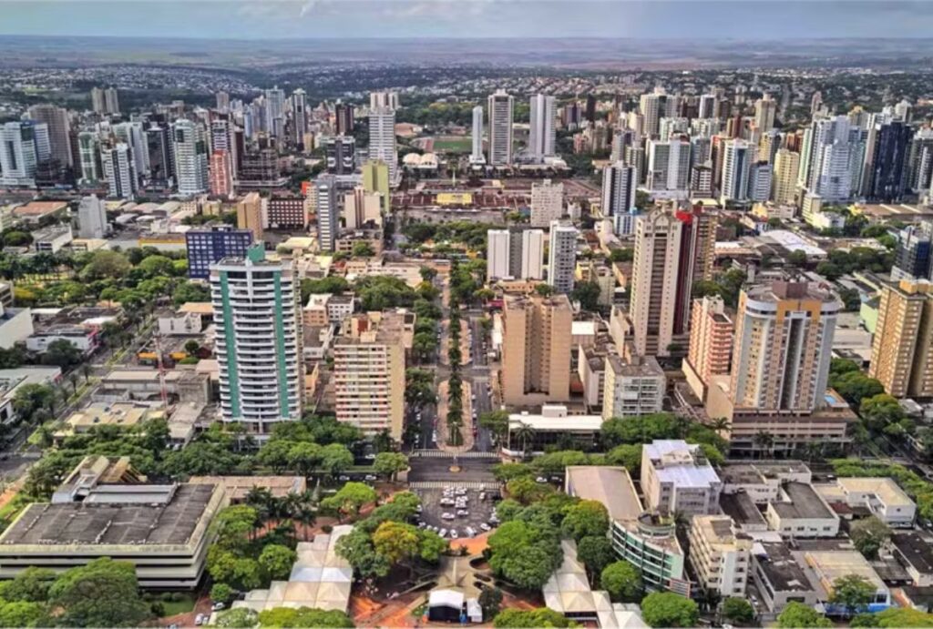 Cidade de Maringá vista de cima