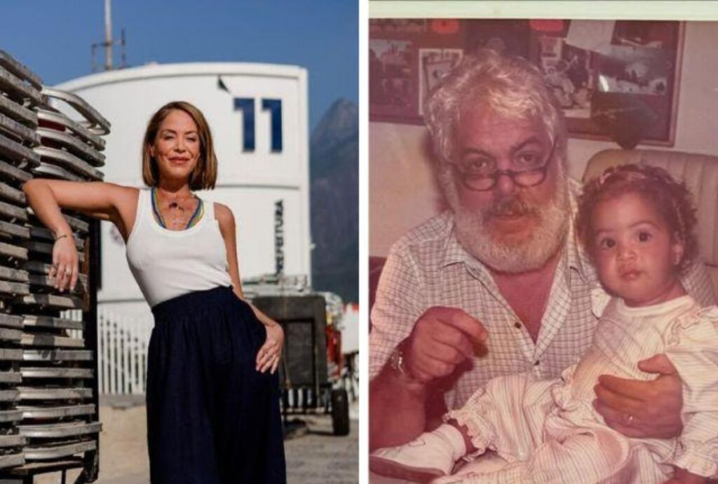 Filha de Manoel Carlos com o pai em foto antiga.