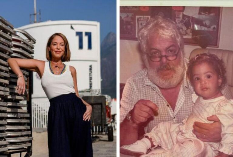 Filha de Manoel Carlos com o pai em foto antiga.