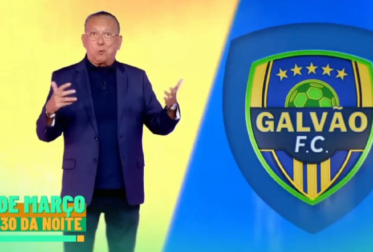 Galvão Bueno na chamada do programa