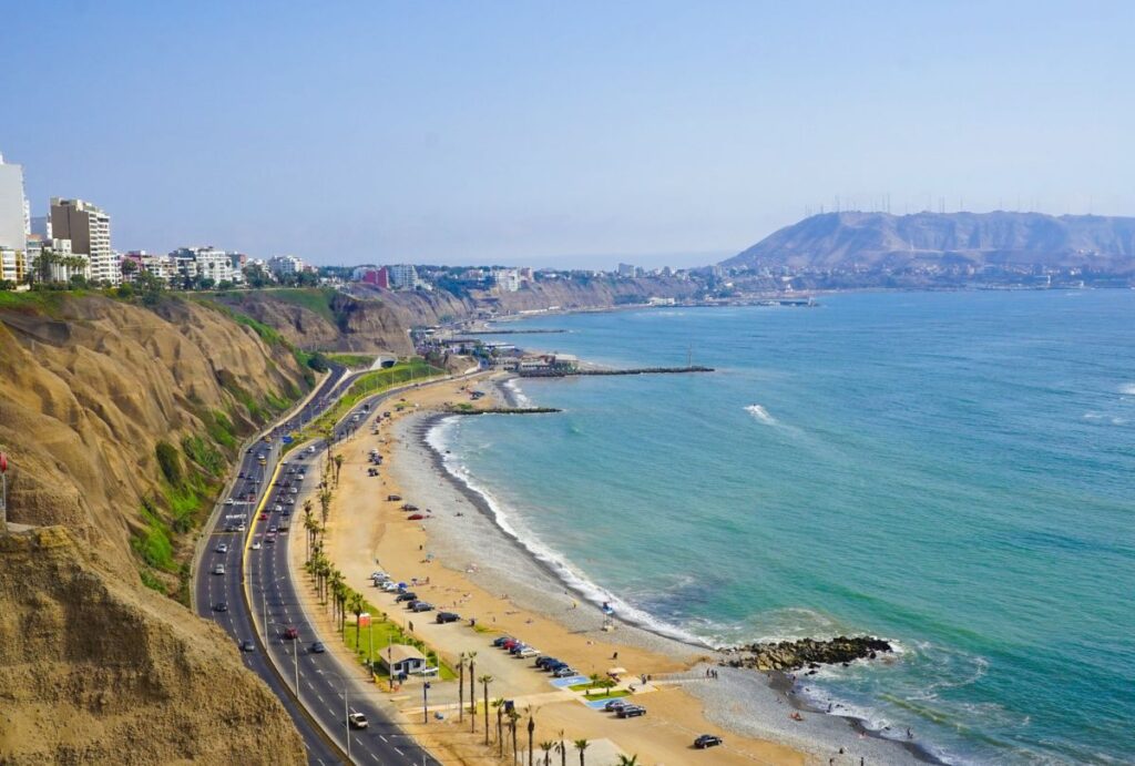 Litoral de Miraflores em Lima no Peru
