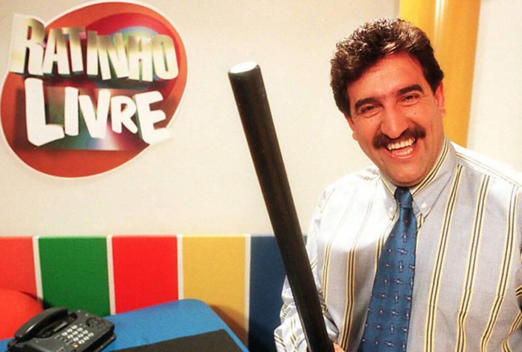 Ratinho no programa "Ratinho Livre" da Record.