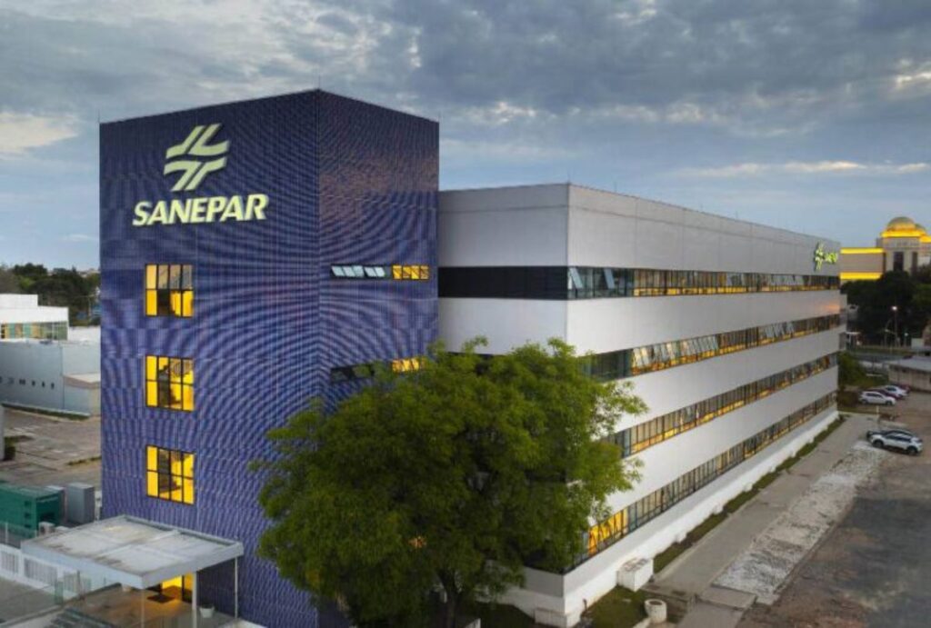 Fachada do prédio da Sanepar.