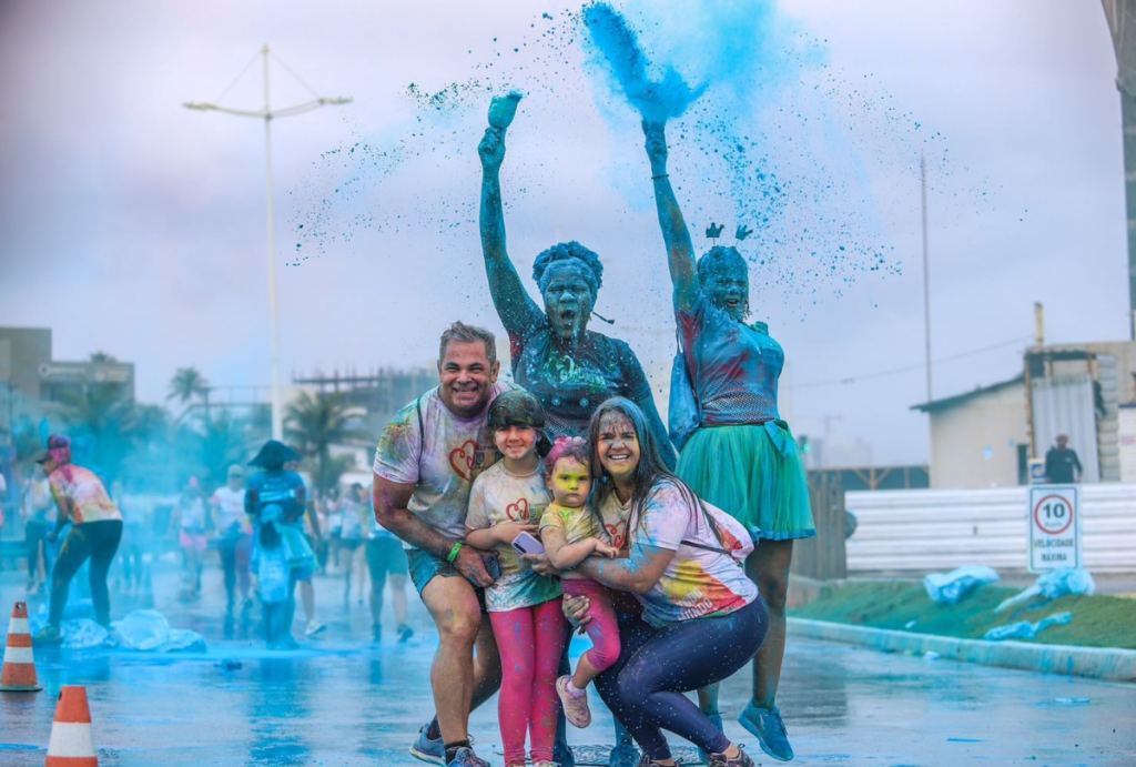 Corrida colorida festiva