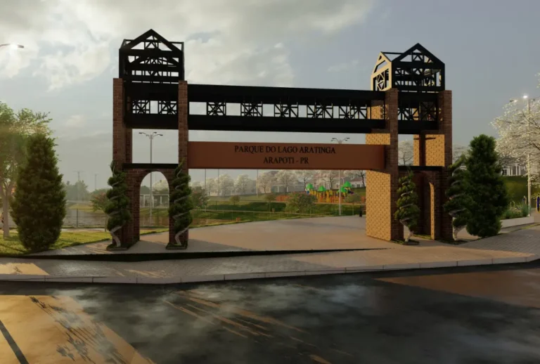 Entrada do Parque do Lago Aratinga em Arapoti