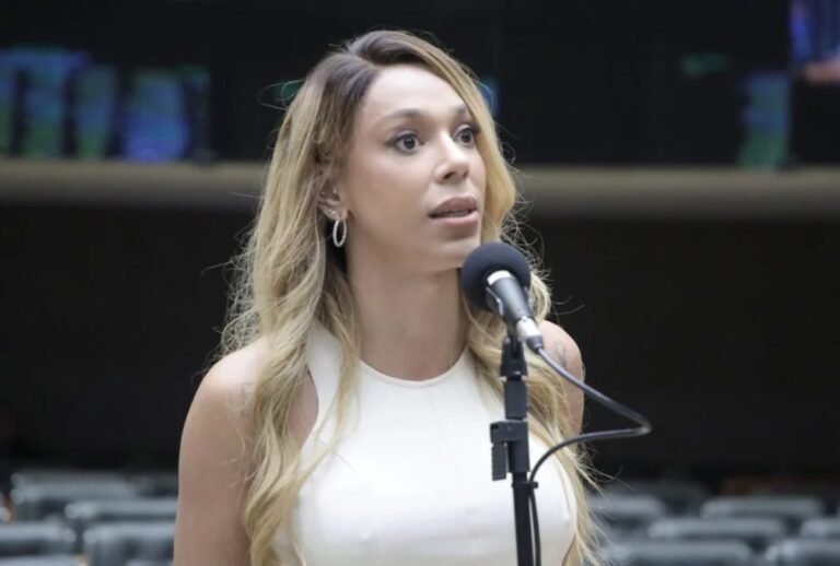 Érika Hilton em sessão na Câmara dos Deputados