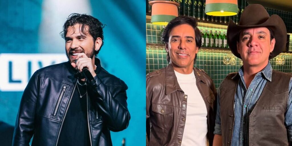 Montagem com fotos de Gustavo Mioto e Guilherme e Santiago