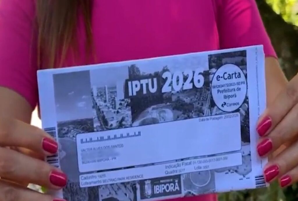 Envelope do IPUT 2026 de Ibiporã