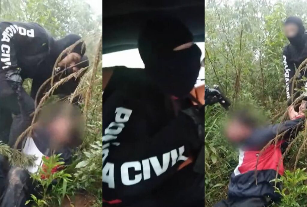 Montagem com fotos do Matador do Abranches em ação