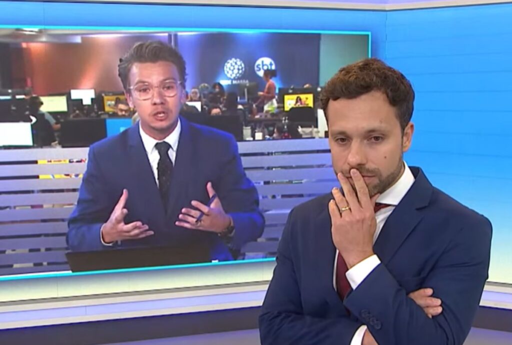 Momento em que Bruno Previdi comunica o falecimento do avô